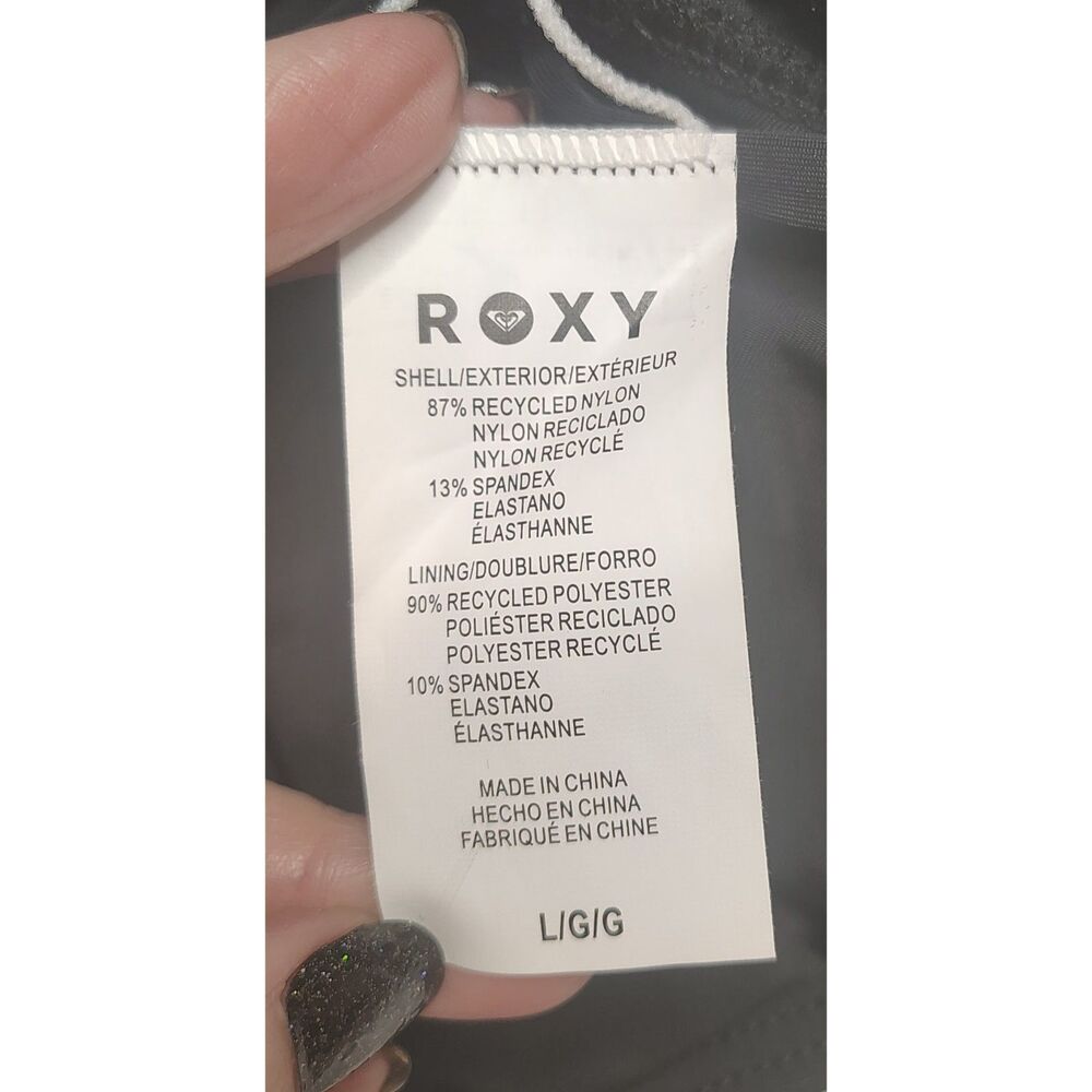 NWT Roxy SD Beach Classics Fashion One Piece Swimsuit Size L Surf Beach Black - Picture 6 of 11